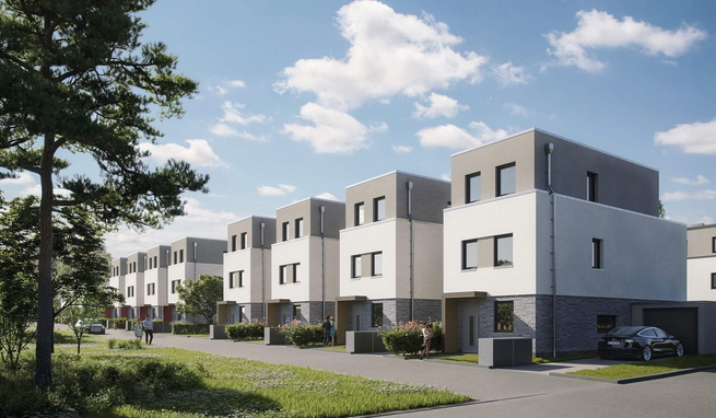 Bild: Komfortable Reihenhäuser im Quartier