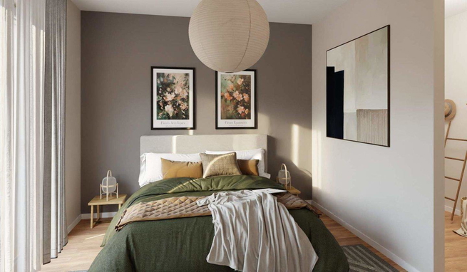 Bild: Helles und komfortables Schlafzimmer