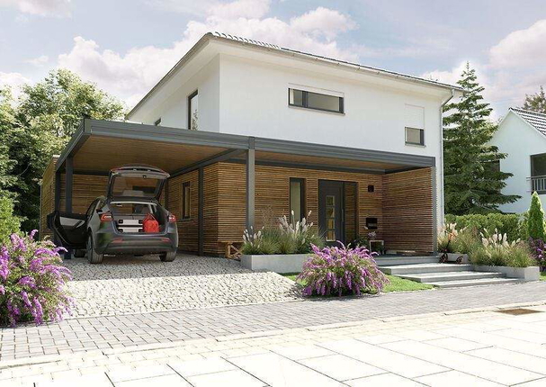 Bild: Einfamilienhaus-Flair-124-Kubus-Carport-Erweiterun