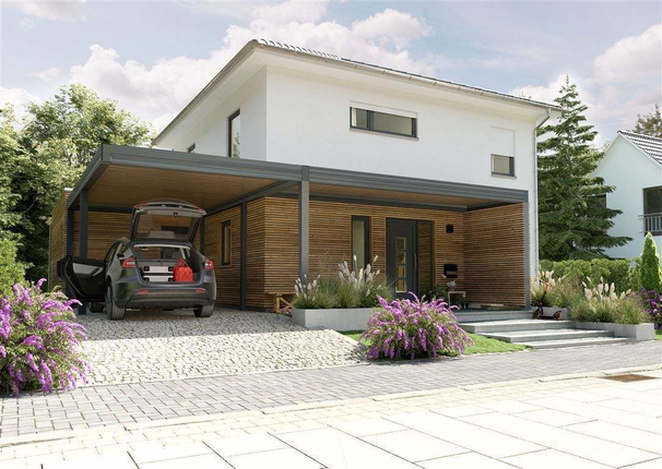 Bild: Variante mit Kubus-Carport