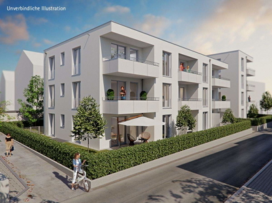 Unverbindliche Illustration: Ansicht Haus 2 | Blick von Südwest
