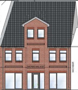 Ansicht Süd - Eingang Büroeinheit