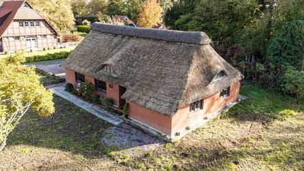 Traditionelles Norddeutsches Reetdachhaus