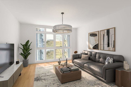 Wohnzimmer mit virtuellem Staging