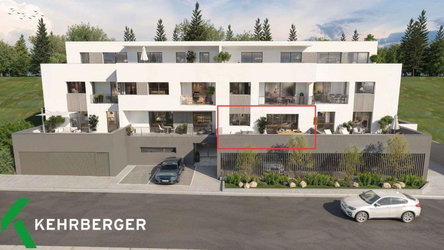 Visualisierung Südansicht, Wohnung 03