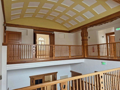 gewölbte Felderdecke
