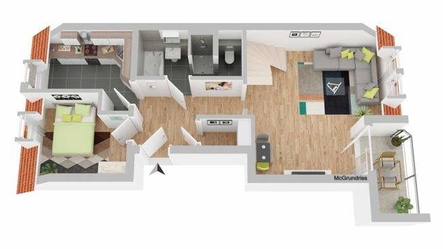 Grundriss-Wohnung