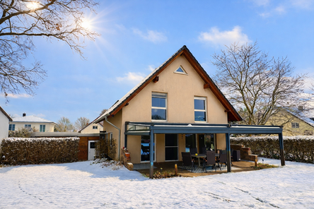 Rückseitige Ansicht des Hauses