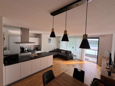 Blick in den Wohn-Essbereich