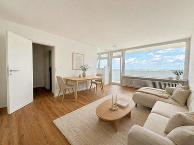 Apartment mit Blick von München bis zu den Alpen