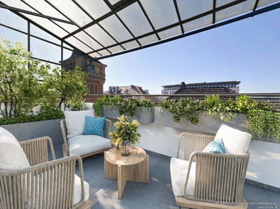 Balkon West digital möbliert