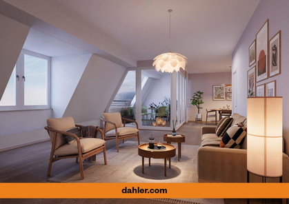 Wohnbereich mit Zugang zur Terrasse (visualisiert)