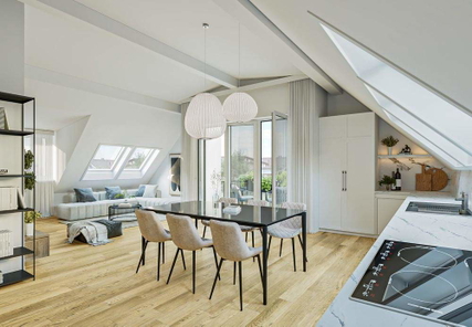 Esszimmer-Wohnzimmer-Kueche DG