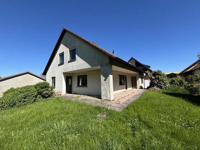 Rückansicht des Einfamilienhauses