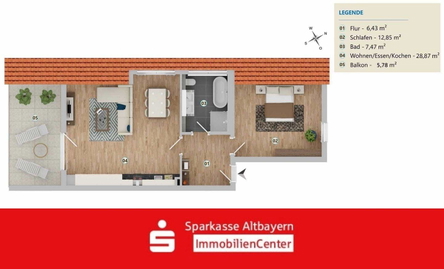 Grundriss Wohnung 5