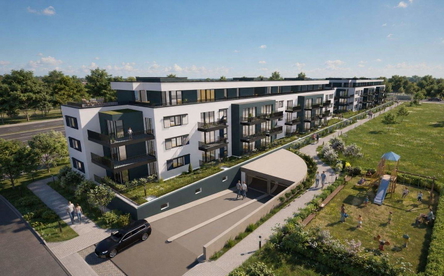 Blick zum Bauprojekt