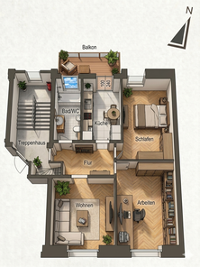 Grundriss untere Ebene
