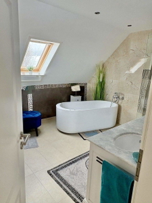 Blick in das Badezimmer