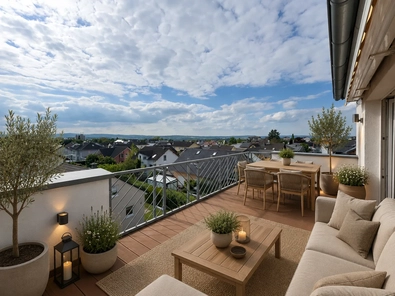 KI generiert Dachterrasse