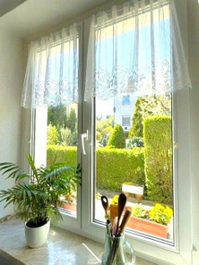 EG: Blick zum Vorgarten/Zuweg aus Küche