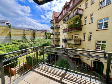 Blick vom Balkon