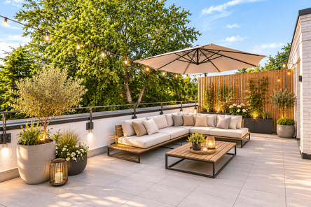 KI generierte Dachterrasse