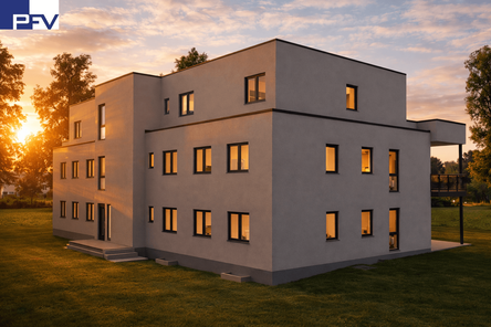 Rückansicht MFH, 8 Whg, ca. 800m² Wohnfläche