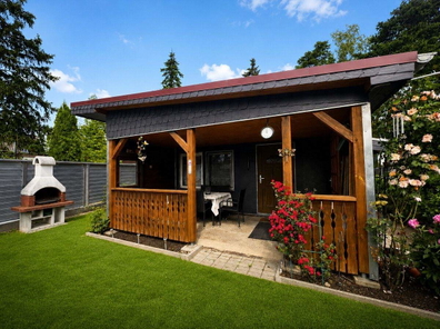 Blick auf den Bungalow