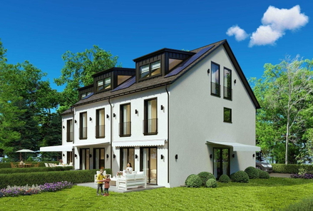 Süd-Ost-Ansicht 2 - Beispielhafte Darstellung mit weisser Fassade