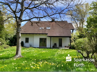Blick von Garten auf das Haus
