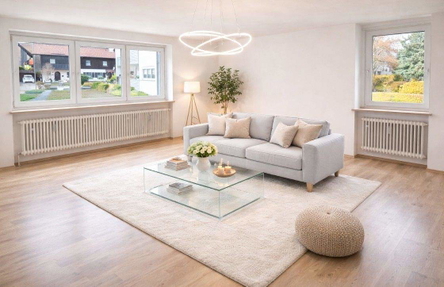 Symbolfoto Wohnzimmer, KI bearbeitet