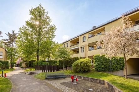 Blick zum Balkon