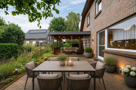 Terrasse virtuell möbliert