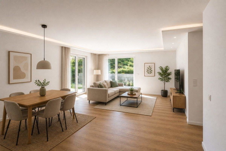 Wohn-Esszimmer mit Möbel