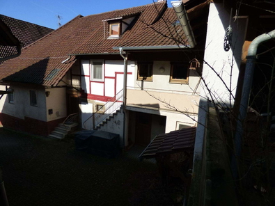 Blick auf die Doppelhaushälfte