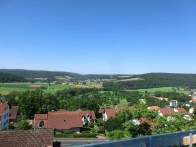 Ausblick vom Balkon nach Süden