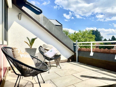 sonnige Dachterrasse