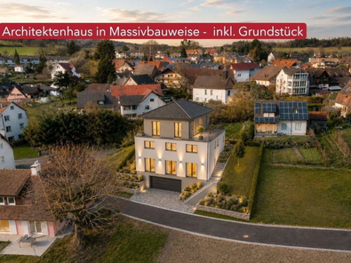 KI-erstellte Beispiel Visualisierung - Bauplanung auf dem Grundstück