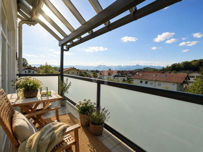 Balkon mit Sonne