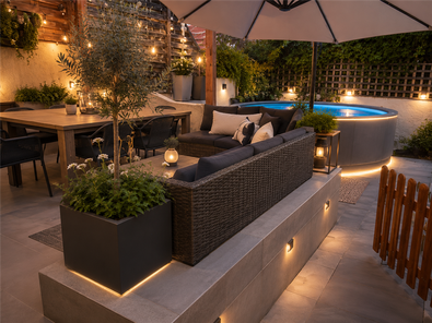 Terrasse Nordwest/ Hauptwohnung (virtually staged)