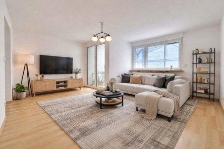 Wohnzimmer digital eingerichtet