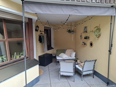 überdachte Dachterrasse