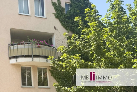 Blick zum Balkon