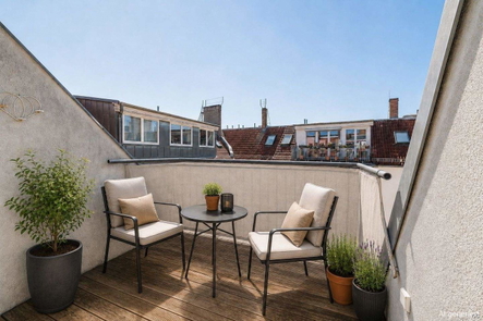 schöne Dachterrasse
