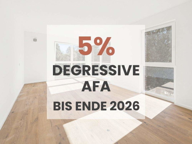 Degressive AfA von 5 % noch bis Ende 2026 sichern!
