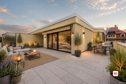 KI-generiert: Dachterrasse