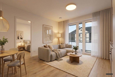 Wohnzimmer (virtuelles KI Staging)