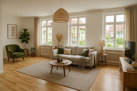 Wohnzimmer (so könnte es eingerichtet aussehen)
