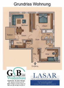 Grundriss 3-Zi.-Wohnung