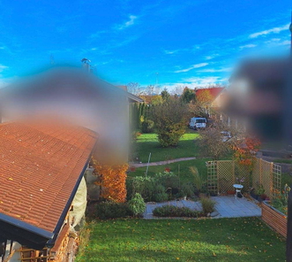 Blick vom Balkon